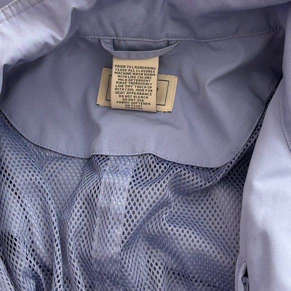 L. L. Bean Hooded Trench Raincoat - Lavender / Periwinkle Size M - Picture 11 of 11